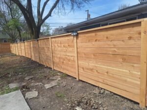 5FT TALL SOLID HORIZONTAL CEDAR FENCE
