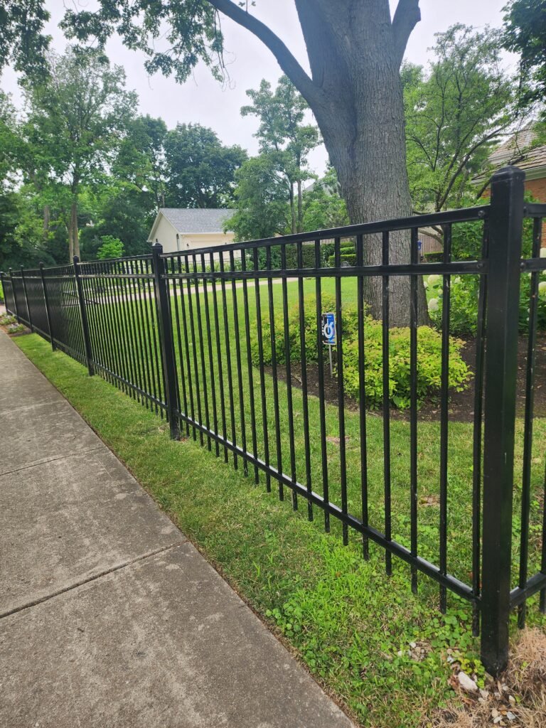 Black Ornamental Aluminum Fence