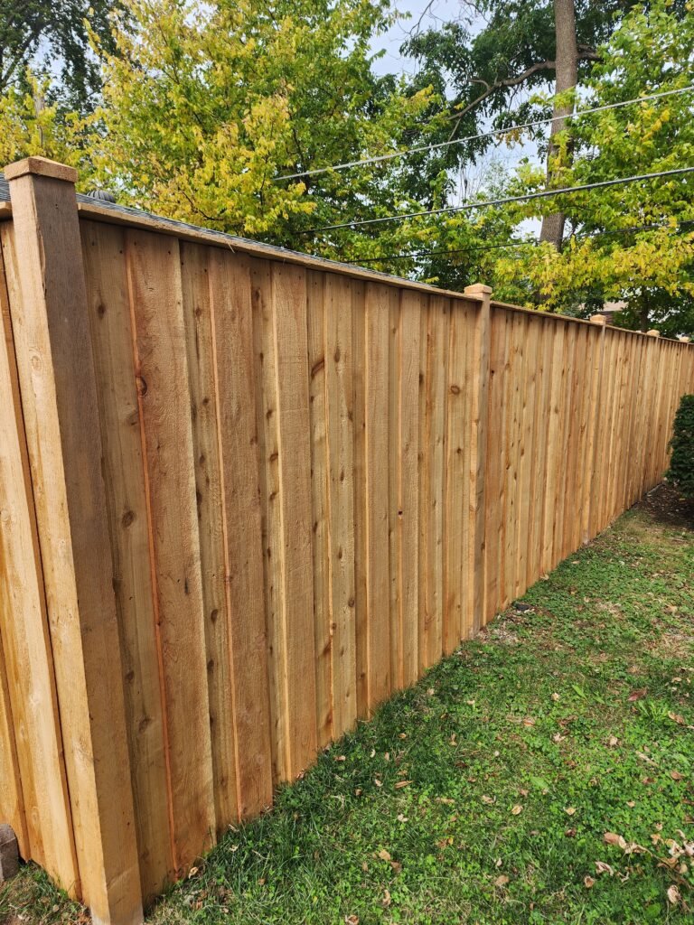 Cedar Privacy Fence - Top Cap and Trim